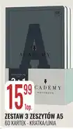 E.Leclerc Zestaw 3 zeszytów A5 Academy oferta
