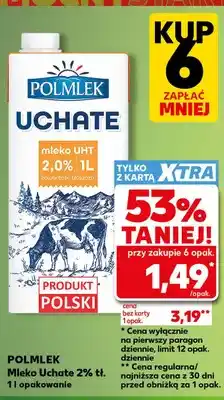 Kaufland Mleko UHT Polmlek Uchate 2% oferta