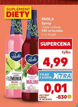 Kaufland Syrop Paola Lemonia Malina & Limonka oferta