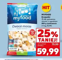 Kaufland Krewetki gotowane obrane z ogonkiem Myfood oferta