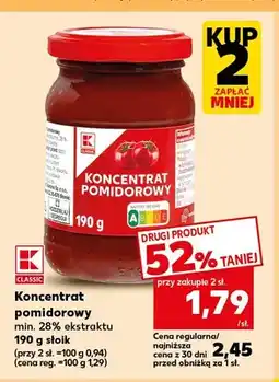 Kaufland Koncentrat pomidorowy K-Classic oferta