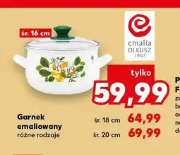 Kaufland Garnek emaliowany Emalia Olkusz 1907 śr. 16 cm oferta