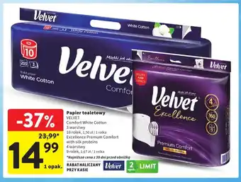Papier toaletowy Velvet Excellence Premium Comfort 9-pak