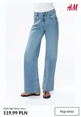 Jeansy Wide High Waist Jeans H & M