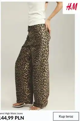 Spodnie jeansowe Barrel High Waist H & M