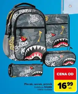 Carrefour Plecak, worek, piórnik kolekcja SHARK oferta