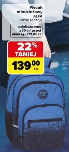 Carrefour Plecak młodzieżowy alfa oferta