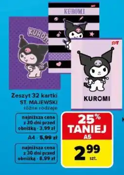 Carrefour Zeszyt 32 kartki ST. MAJEWSKI oferta