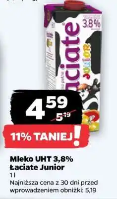 Netto Mleko UHT 3,8% Łaciate Junior oferta