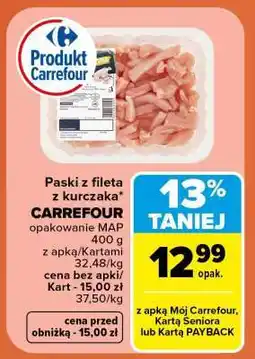 Carrefour Paski z fileta z kurczaka CARREFOUR oferta