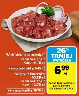 Carrefour Wątróbka z kurczaka oferta