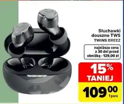 Carrefour Słuchawki douszne TWS TWINS BREEZ oferta