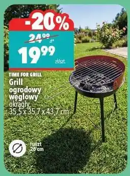 Biedronka Grill ogrodowy węglowy okrągły oferta