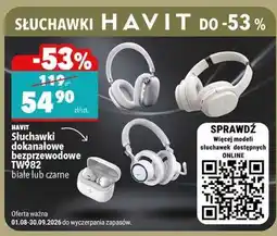 Biedronka Havit Słuchawki dokanałowe bezprzewodowe TW982 oferta