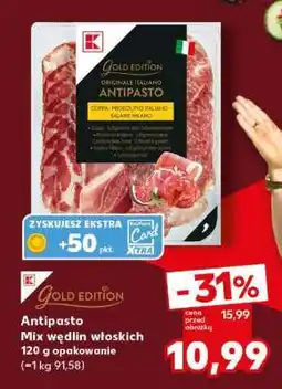 Kaufland Antipasto Mix wędlin włoskich 120 g opakowanie oferta