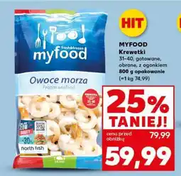 Kaufland MYFOOD Krewetki 31-40, gotowane, obrane, z ogonkiem oferta