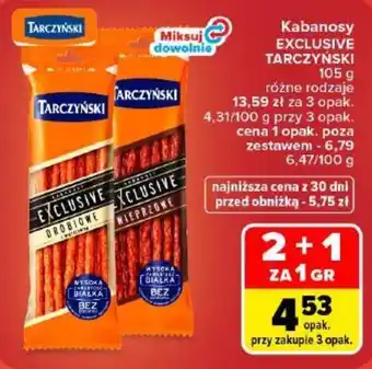 Carrefour Kabanosy EXCLUSIVE TARCZYŃSKI oferta