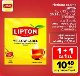 Carrefour Herbata czarna LIPTON YELLOW LABEL oferta
