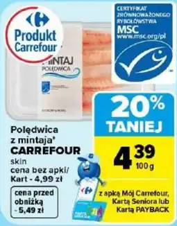 Carrefour Polędwica z mintaja oferta