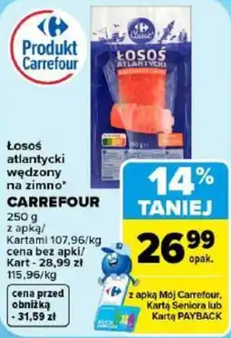 Carrefour Łosoś Atlantycki Wędzony na Zimno oferta