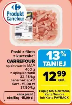Carrefour Paski z fileta z kurczaka oferta