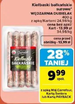 Carrefour Kiełbaski Bałkańskie Dubielak oferta