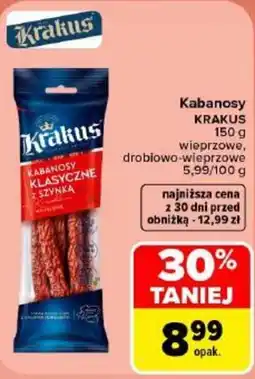 Carrefour Kabanosy Klasyczne z Szynką Krakus oferta