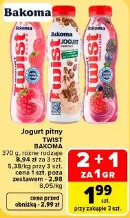 Carrefour Jogurt pitny TWIST BAKOMA oferta