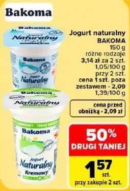 Carrefour Jogurt naturalny BAKOMA oferta