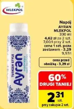 Carrefour Ayran MLEKPOL oferta