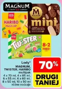 Carrefour Lody Magnum, Twister, Haribo multipak oferta