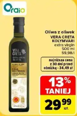 Carrefour Oliwa z oliwek VERA CRETA KOLYMVARI extra virgin oferta