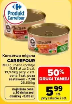 Carrefour Konserwa mięsna CARREFOUR oferta