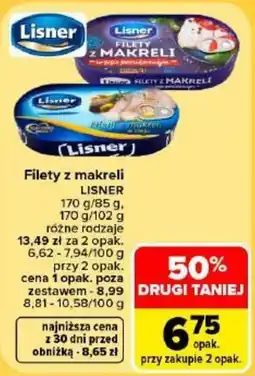 Carrefour Filety z makreli LISNER oferta