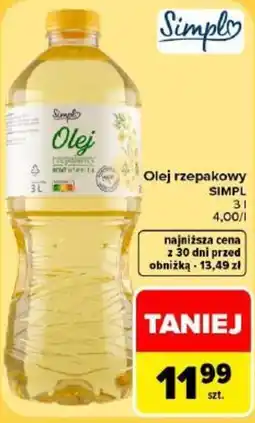 Carrefour Olej rzepakowy SIMPL oferta