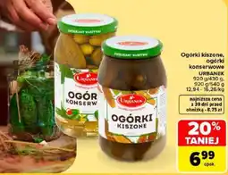 Carrefour Ogórki kiszone Urbanek oferta