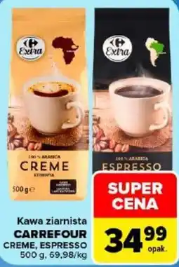 Carrefour Kawa ziarnista CARREFOUR CREME, ESPRESSO oferta