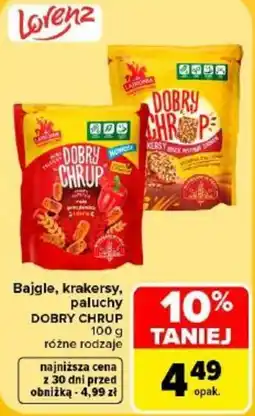 Carrefour Bajgle, krakersy, paluchy DOBRY CHRUP oferta