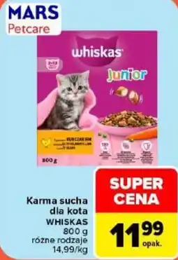 Carrefour Karma sucha dla kota WHISKAS Junior oferta