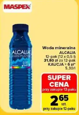 Carrefour Woda mineralna ALCALIA oferta