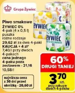 Carrefour Piwo smakowe ŻYWIEC 0% oferta