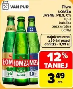 Carrefour Piwo LOMŻA JASNE, PILS, 0% oferta