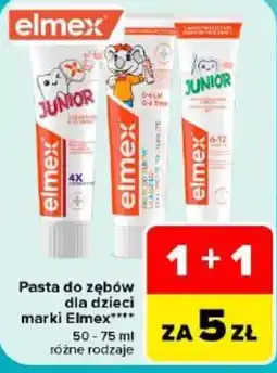 Carrefour Pasta do zębów dla dzieci marki Elmex oferta