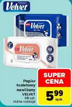 Carrefour Papier toaletowy nawilżany VELVET oferta