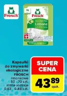 Carrefour Kapsułki do zmywarki ekologiczne FROSCH limonkowe oferta