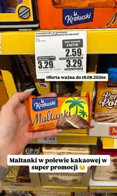 Dino Herbatniki w polewie kakaowej Krakuski Maltanki oferta