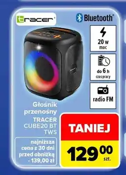 Carrefour Głośnik przenośny Tracer Cube20 oferta