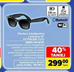 Carrefour Okulary inteligentne z kamerą Ai Extralink G300 oferta