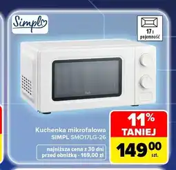 Carrefour Kuchenka mikrofalowa Simpl SMO17LG-26 oferta