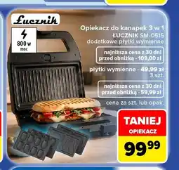 Carrefour Opiekacz do kanapek 3 w 1 Łucznik SM-0515 oferta